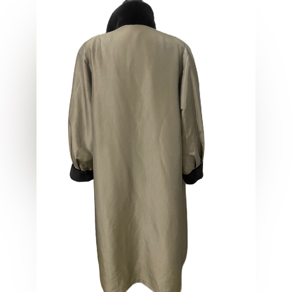 Vintage Rain Proof Coat with Fur lining REVERSIBLE - Picture 2 of 3